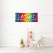 Aus der Kleiderbügel mit Regenbogen-Stolz bin ich  Banner (Insitu)