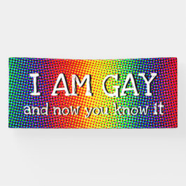 Aus der Kleiderbügel mit Regenbogen-Stolz bin ich  Banner