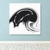 Aus der Kontrolle Fraktal Leinwand gepackt Print (Insitu (Holzboden))