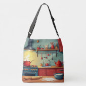 Aus der Küche bleibe - Doppeltasche Tragetaschen Mit Langen Trägern (Rückseite)