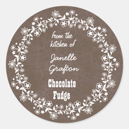 Aus der Küche der BLUME Canning Label V16 Runder Aufkleber (Vorderseite)