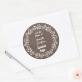 Aus der Küche der BLUME Canning Label V16 Runder Aufkleber (Umschlag)