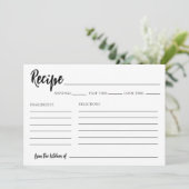 Aus der Küche der Brautparty-Rezept-Karte Einladung (Stehend Vorderseite)