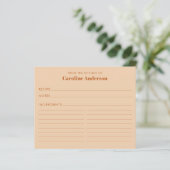 Aus der Küche der Custom Tan Brown Rezept Card (Stehend Vorderseite)