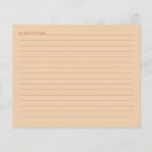 Aus der Küche der Custom Tan Brown Rezept Card (Rückseite)