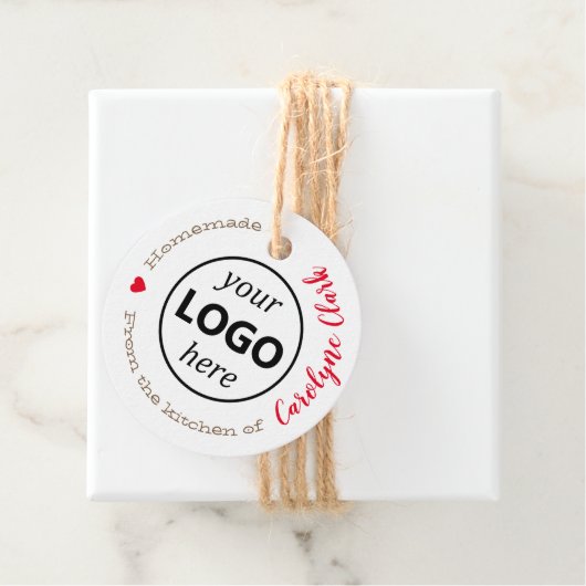 Aus der Küche der Logovorlage Kraft Papier Geschenkanhänger (Beispiel)