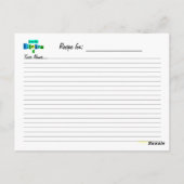 Aus der Küche der Retro Blues Rezept Card Postkarte (Rückseite)