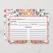 Aus der Küche der Rezept Karten Blue Pink Blütenfl (Vorne/Hinten)