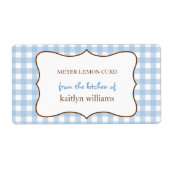 Aus der Küche des Blue Gingham Custom Label (Vorne)