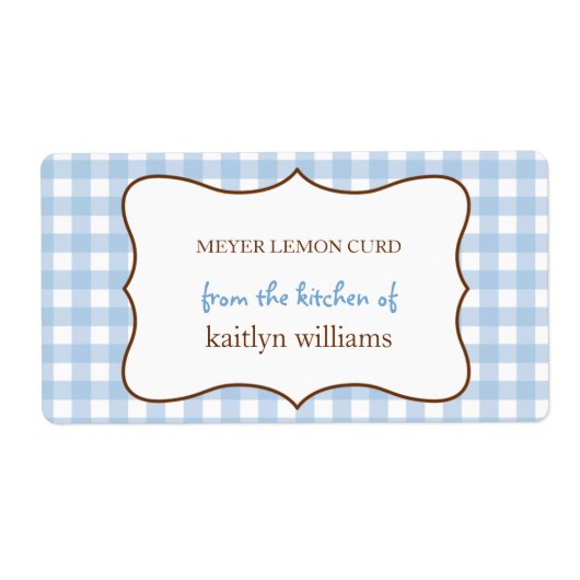 Aus der Küche des Blue Gingham Custom Label (Vorne)