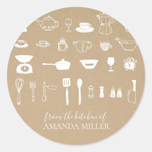 Aus der Küche des Kraft-Rundklebers Runder Aufkleber (Vorderseite)