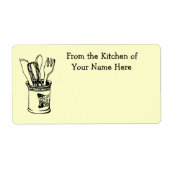 Aus der Küche des Lebensmittelkochetiketts (Vorne)