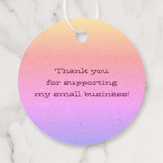 Aus der Küche des Logos Vorlage Rainbow Ombre Geschenkanhänger (Rückseite)