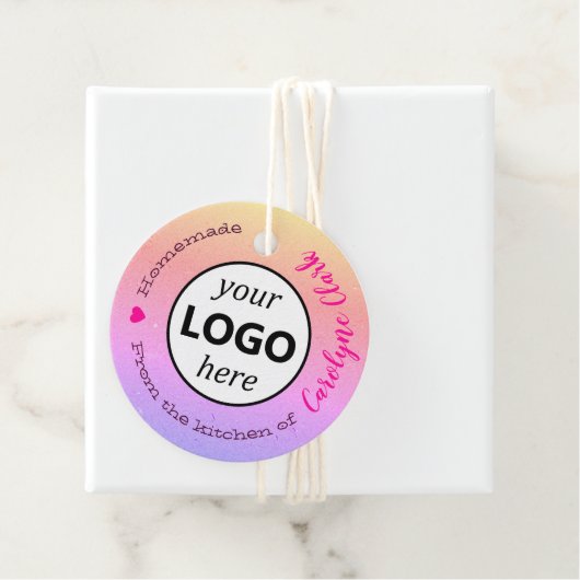 Aus der Küche des Logos Vorlage Rainbow Ombre Geschenkanhänger (Beispiel)