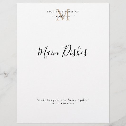 Aus der Küche des Monogram Rezeptorenders (Vorderseite)