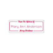 Aus der Küche des Namens frohe Weihnachtsvorlage Permastempel (Design)