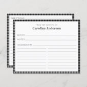 Aus der Küche des Namens Schwarze Karierte Rezept (Vorne/Hinten)