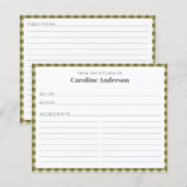 Aus der Küche des Olivenöls Karierte Rezeptionskar (Vorne/Hinten)