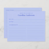 Aus der Küche des Personalisierten Lila Rezept (Vorne/Hinten)