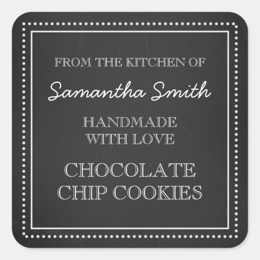 Aus der Küche des Sticker Chalkboards (Vorderseite)