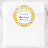 Aus der Küche des Vintagen Gelbelements Runder Aufkleber (Tasche)