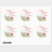 Aus der Küche frohe Weihnachten Runder Aufkleber (Blatt)