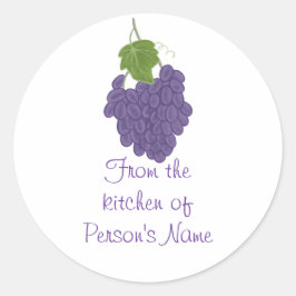 Aus der Küche, Grape Jam Jelly Lid Stickers