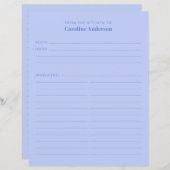 Aus der Küche Niedliche Lila Rezept Beilage (Vorne/Hinten)