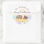 Aus der Küche personalisierte hausgemachte Brote Runder Aufkleber (Tasche)