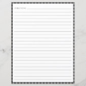 Aus der Küche | Schwarz-Grau-Karierte Rezeptorseit (Rückseite)