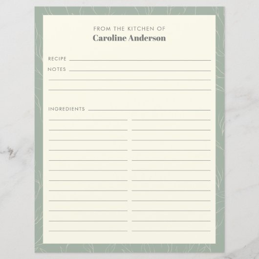 Aus der Küche | Seite Grüne Blumenzapfel (Vorderseite)