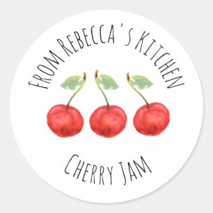 Aus der Küche von Cherry Jam Classic Round Runder Aufkleber