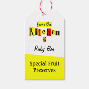 Aus der Küche von Custom Retro Backen Etikett Geschenkanhänger