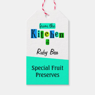 Aus der Küche von Custom Retro Blues Backen Etiket Geschenkanhänger