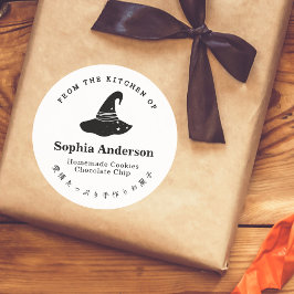 Aus der Küche von Halloween Hexenhut Minimalis Runder Aufkleber