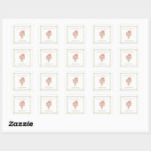 Aus der Küche von | Pink Cake Square Sticker (Blatt)