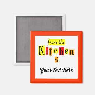 Aus der Küche von Retro benutzerdefiniertem orange Magnet