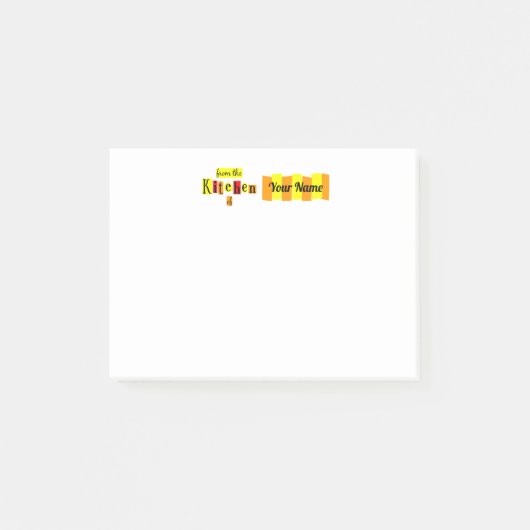 Aus der Küche von Retro Custom Post-it-Notizen Post-it Klebezettel (Vorderseite)