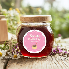 aus der Küche von / rosa Aufkleber