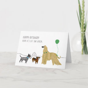 Aus der Leash Hund-Geburtstagskarte Karte