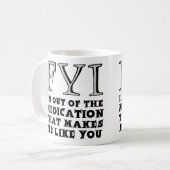 Aus der Medikation kommt die lustige Mug Kaffeetasse (Vorderseite Links)