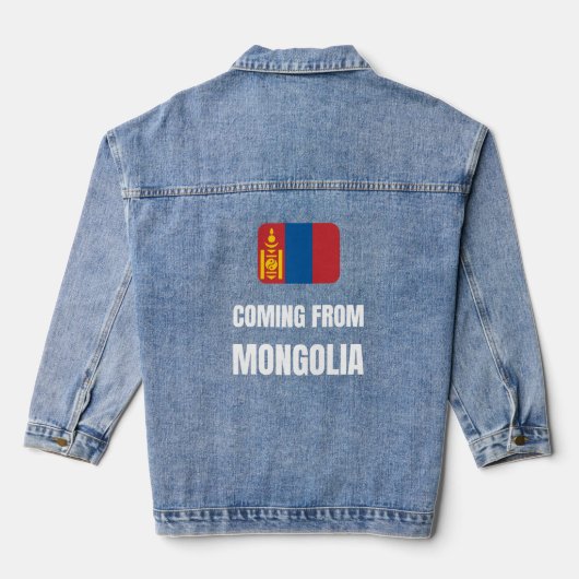 Aus der Mongolei kommen Jeansjacke (Rückseite)