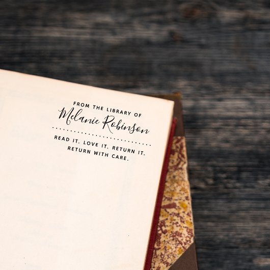 Aus der Namensbibliothek Lesen Sie die Liebe, die Permastempel