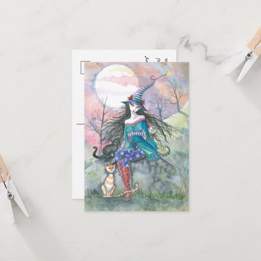 Aus der normalen Halloween-Hexe Karte (Vorderseite/Rückseite Beispiel)