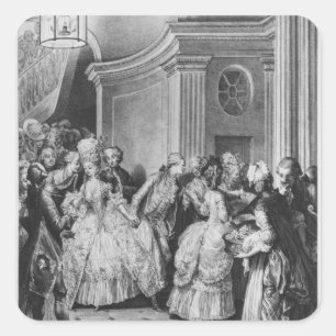 Aus der Oper kommen Quadratischer Aufkleber