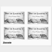 Aus der Sammlung des benutzerdefinierten Buchzeich Rechteckiger Aufkleber (Blatt)