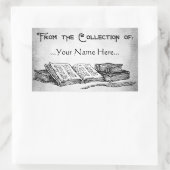 Aus der Sammlung des benutzerdefinierten Buchzeich Rechteckiger Aufkleber (Tasche)