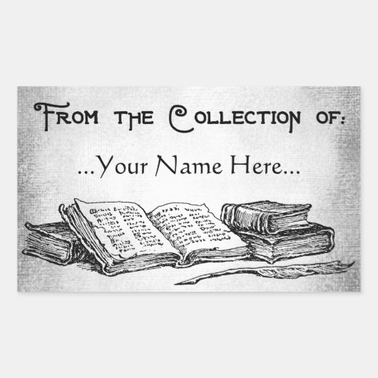 Aus der Sammlung des benutzerdefinierten Buchzeich Rechteckiger Aufkleber (Vorderseite)