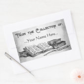 Aus der Sammlung des benutzerdefinierten Buchzeich Rechteckiger Aufkleber (Umschlag)