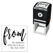 Aus der selbstfärbenden Briefmarke der Rücksendead Permastempel (Beispiel)